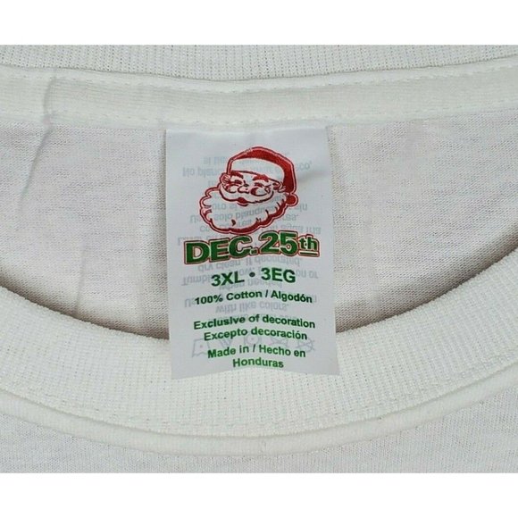 Dec 25th Gingerbread Santa Christmas Tree Candy Cane Vest Graphic XXXL T-Shirt - Picture 4 of 8